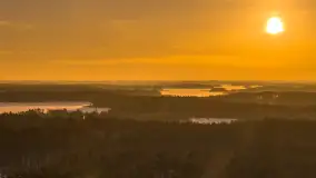 Zachód słońca nad jeziorem Bocznym z drona, styczeń 2026 r. - zdjęcie 7