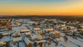 Zachód słońca nad jeziorem Bocznym z drona, styczeń 2026 r. - zdjęcie 14