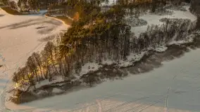 Zachód słońca nad jeziorem Bocznym z drona, styczeń 2026 r. - zdjęcie 26