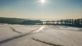 Jezioro Gołdopiwo i Brzezówka z drona, styczeń 2026 r. - zdjęcie 9