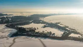 Jezioro Gołdopiwo i Brzezówka z drona, styczeń 2026 r. - zdjęcie 25