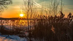Zachód słońca nad jeziorem Śniardwy, styczeń 2026 r. - zdjęcie 20
