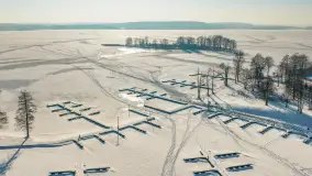 Jezioro Święcajty i przystań Nautica w Kolonii Rybackiej, wersja zimowa, styczeń 2026 .r - zdjęcie 3