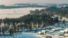 Piękny Brzeg i Leśna Przystań z drona, zima 2026 r. - zdjęcie 4