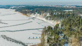 Piękny Brzeg i Leśna Przystań z drona, zima 2026 r. - zdjęcie 2