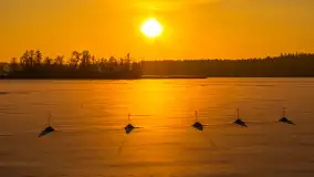 Zachód słońca nad jeziorem Nidzki, Pod Dębem, styczeń 2026 r. - zdjęcie 37