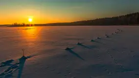 Zachód słońca nad jeziorem Nidzki, Pod Dębem, styczeń 2026 r. - zdjęcie 31