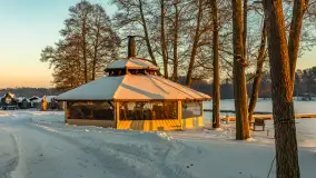 Zachód słońca nad jeziorem Nidzki, Pod Dębem, styczeń 2026 r. - zdjęcie 16