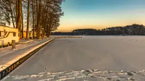 Zachód słońca nad jeziorem Nidzki, Pod Dębem, styczeń 2026 r. - zdjęcie 28