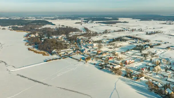 Jezioro Śniardwy i Marina Śniardwy, wersja zimowa, styczeń 2026 r. - zdjęcie 2