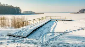 Wschodni brzeg jeziora Gołdopiwo, styczeń 2026 r. - zdjęcie 4