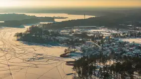 Ruciane-Nida, jezioro Nidzkie i OW Wodnik zimą, styczeń 2026 r. - zdjęcie 1