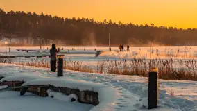 Zachód słońca nad jeziorem Bełdany, luty 2026 r. - zdjęcie 18