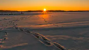 Zachód słońca nad jeziorem Bełdany, luty 2026 r. - zdjęcie 16