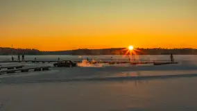 Zachód słońca nad jeziorem Bełdany, luty 2026 r. - zdjęcie 38
