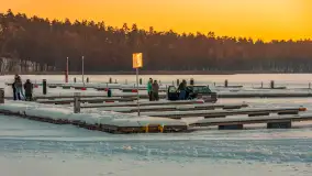 Zachód słońca nad jeziorem Bełdany, luty 2026 r. - zdjęcie 19