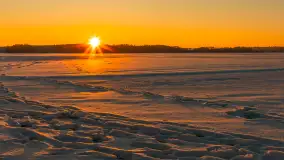 Zachód słońca nad jeziorem Bełdany, luty 2026 r. - zdjęcie 26