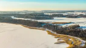 Jezioro Mamry, Węgorzewo i okolice z drona, styczeń 2026 r. - zdjęcie 9