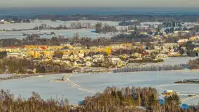 Jezioro Mamry, Węgorzewo i okolice z drona, styczeń 2026 r. - zdjęcie 27