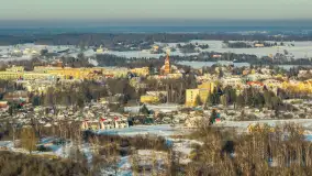 Jezioro Mamry, Węgorzewo i okolice z drona, styczeń 2026 r. - zdjęcie 18