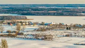 Jezioro Mamry, Węgorzewo i okolice z drona, styczeń 2026 r. - zdjęcie 4