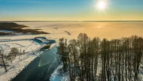 Jezioro Mamry, Węgorzewo i okolice z drona, styczeń 2026 r. - zdjęcie 24