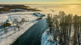 Jezioro Mamry, Węgorzewo i okolice z drona, styczeń 2026 r. - zdjęcie 16