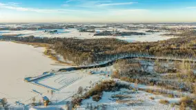 Jezioro Mamry, Węgorzewo i okolice z drona, styczeń 2026 r. - zdjęcie 31