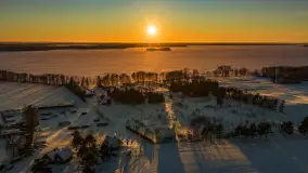 Jezioro Dargin i okolice Nowego Harszu o zachodzie słońca, styczeń 2026 r. - zdjęcie 1