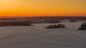 Zachód słońca nad jeziorem Bełdany, luty 2026 r. - zdjęcie 23