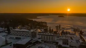Zachód słońca nad jeziorem Bełdany, luty 2026 r. - zdjęcie 1
