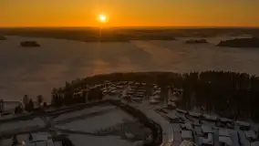 Zachód słońca nad jeziorem Bełdany, luty 2026 r. - zdjęcie 6