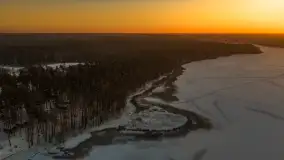 Zachód słońca nad jeziorem Bełdany, luty 2026 r. - zdjęcie 21