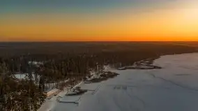 Zachód słońca nad jeziorem Bełdany, luty 2026 r. - zdjęcie 12
