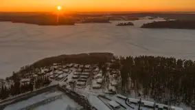 Zachód słońca nad jeziorem Bełdany, luty 2026 r. - zdjęcie 25