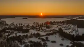 Zachód słońca nad jeziorem Bełdany, luty 2026 r. - zdjęcie 22