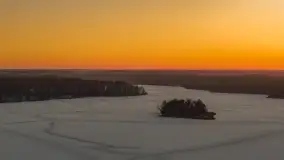 Zachód słońca nad jeziorem Bełdany, luty 2026 r. - zdjęcie 16