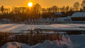 Zachód słońca w Rynie, jezioro Ryńskie, luty 2026 r. - zdjęcie 13