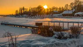 Zachód słońca w Rynie, jezioro Ryńskie, luty 2026 r. - zdjęcie 24