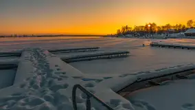 Zachód słońca w Rynie, jezioro Ryńskie, luty 2026 r. - zdjęcie 3