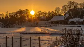 Zachód słońca w Rynie, jezioro Ryńskie, luty 2026 r. - zdjęcie 7