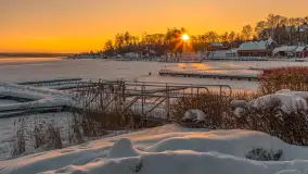 Zachód słońca w Rynie, jezioro Ryńskie, luty 2026 r. - zdjęcie 18