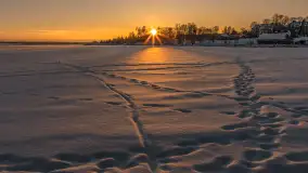 Zachód słońca w Rynie, jezioro Ryńskie, luty 2026 r. - zdjęcie 46