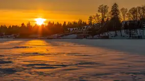 Zachód słońca w Rynie, jezioro Ryńskie, luty 2026 r. - zdjęcie 25