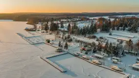 Zachód słońca nad jeziorem Ryńskim z drona, luty 2026 r. - zdjęcie 36