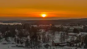 Zachód słońca nad jeziorem Ryńskim z drona, luty 2026 r. - zdjęcie 57