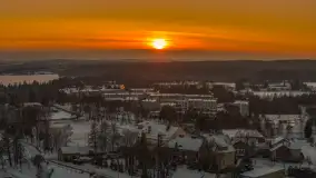 Zachód słońca nad jeziorem Ryńskim z drona, luty 2026 r. - zdjęcie 62