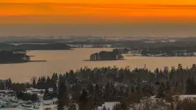 Zachód słońca nad jeziorem Ryńskim z drona, luty 2026 r. - zdjęcie 52