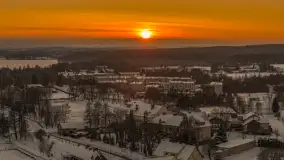 Zachód słońca nad jeziorem Ryńskim z drona, luty 2026 r. - zdjęcie 28