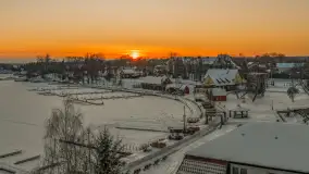 Zachód słońca nad jeziorem Ryńskim z drona, luty 2026 r. - zdjęcie 46
